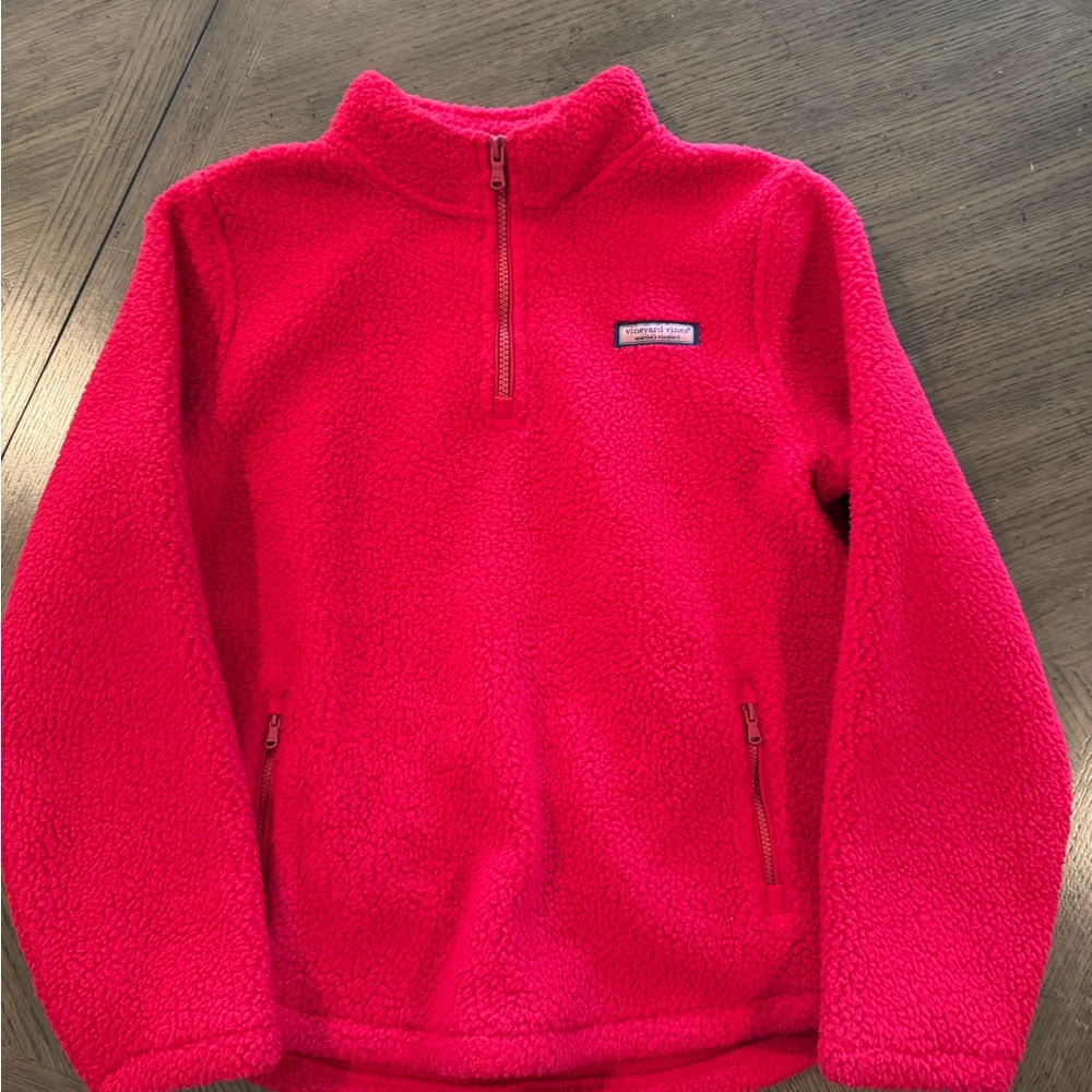 Vineyard Vines Kids Half-Zip Fleece - Vivid Pink